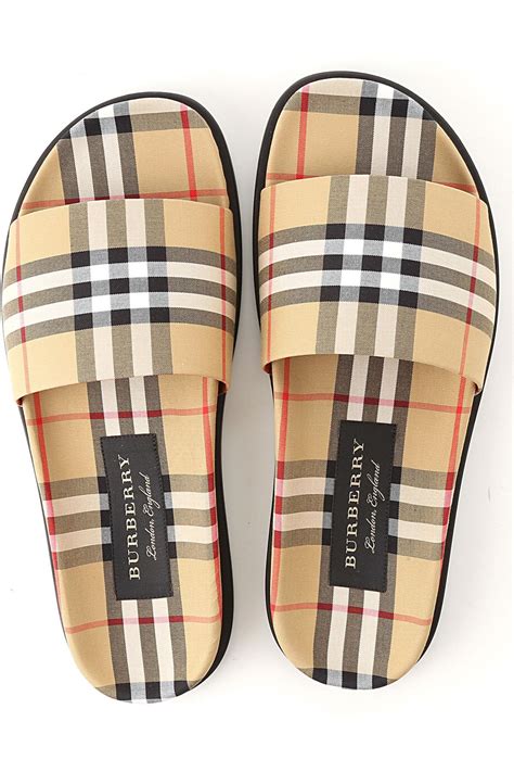 mens burberry slippers|burberry slides.